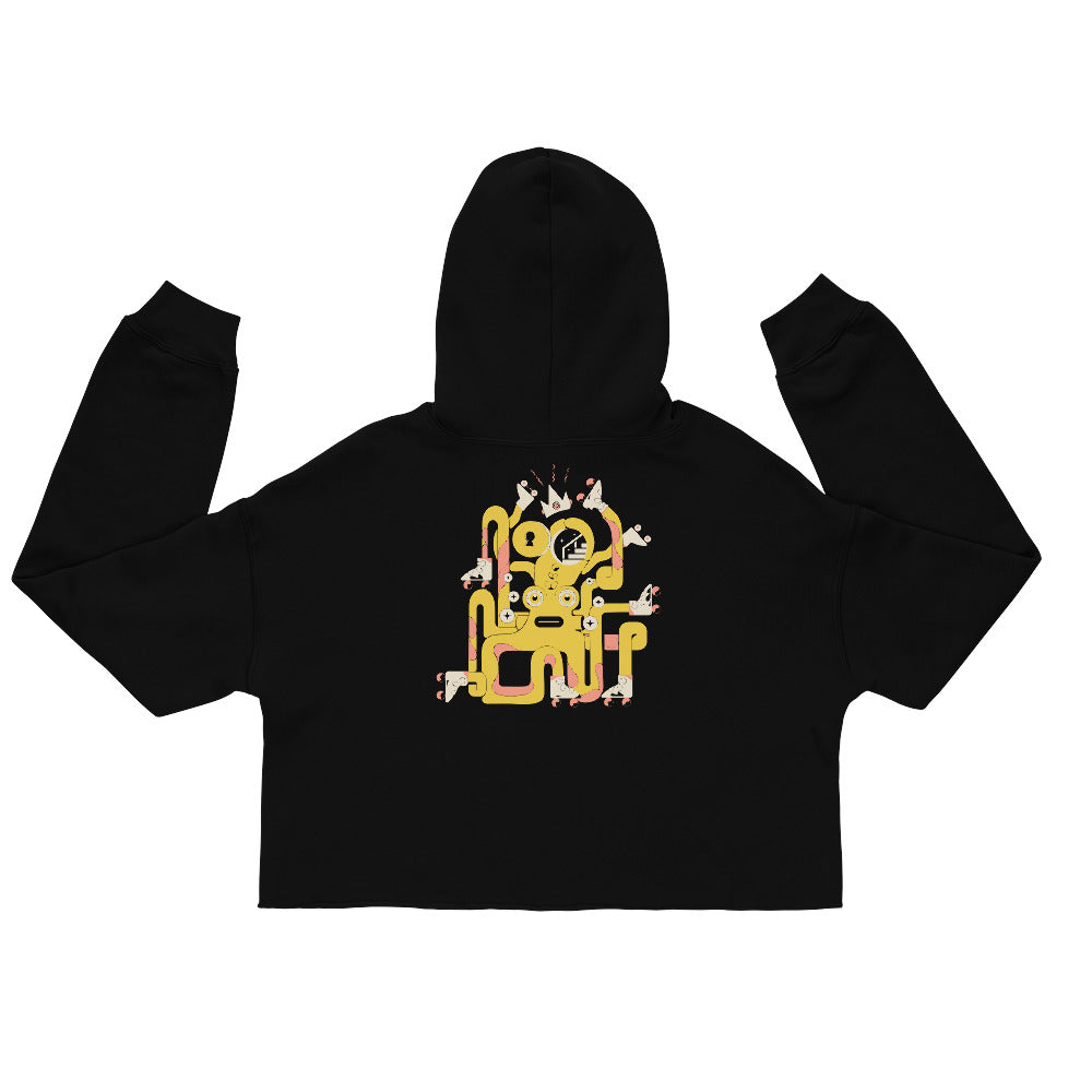 Chuffed - 'Octo-Roller' CROPPED HOODIE