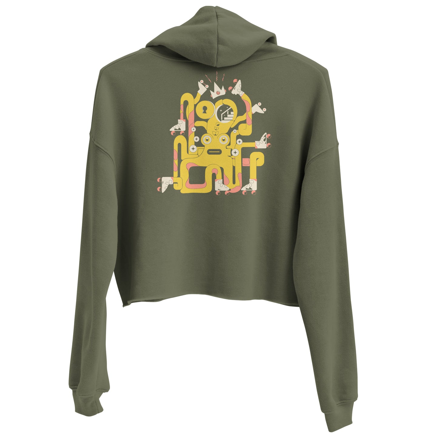 Chuffed - 'Octo-Roller' CROPPED HOODIE