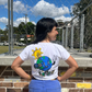 World Go Round CROP TEE