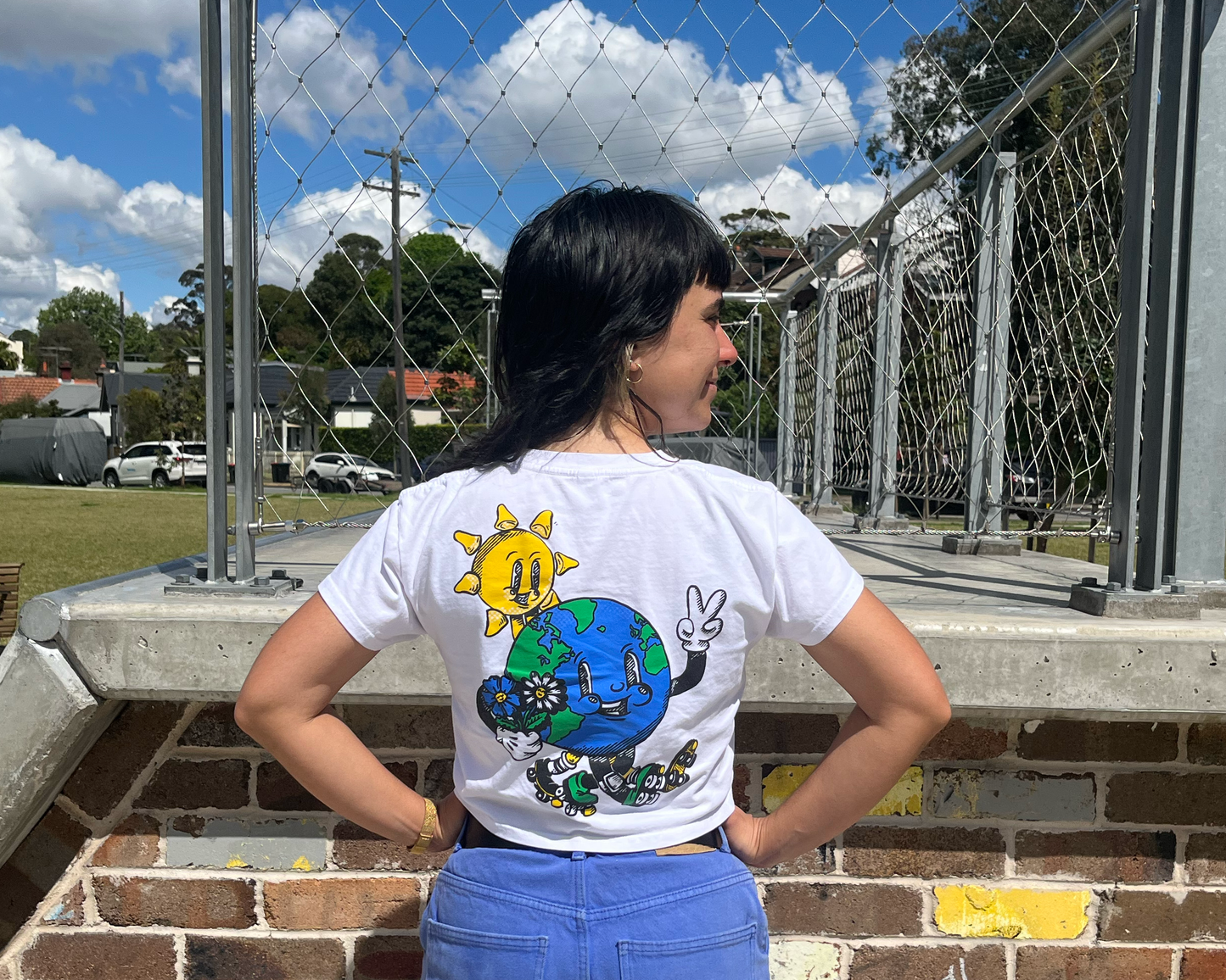 World Go Round CROP TEE