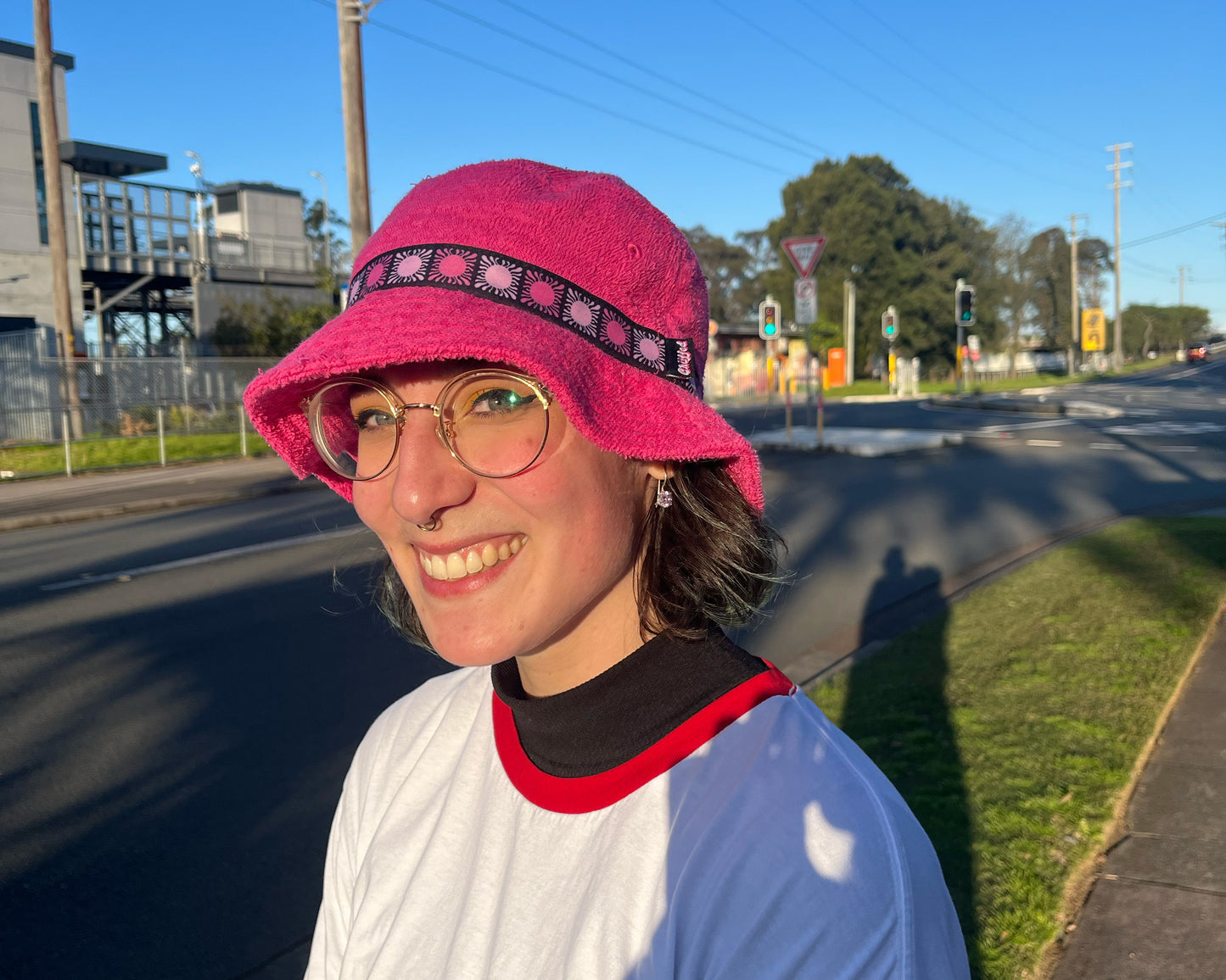 Chuffed TERRY TOWEL PINK HAT