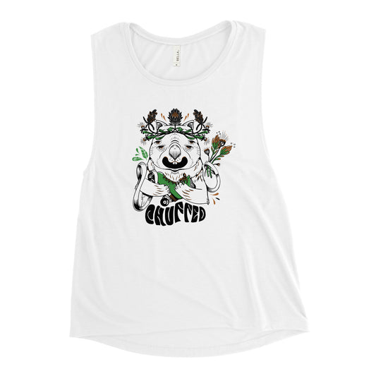 Chuffed - Wombat - Don't Touch My Rollerskate- FLOWY SCOOP MUSCLE TANK