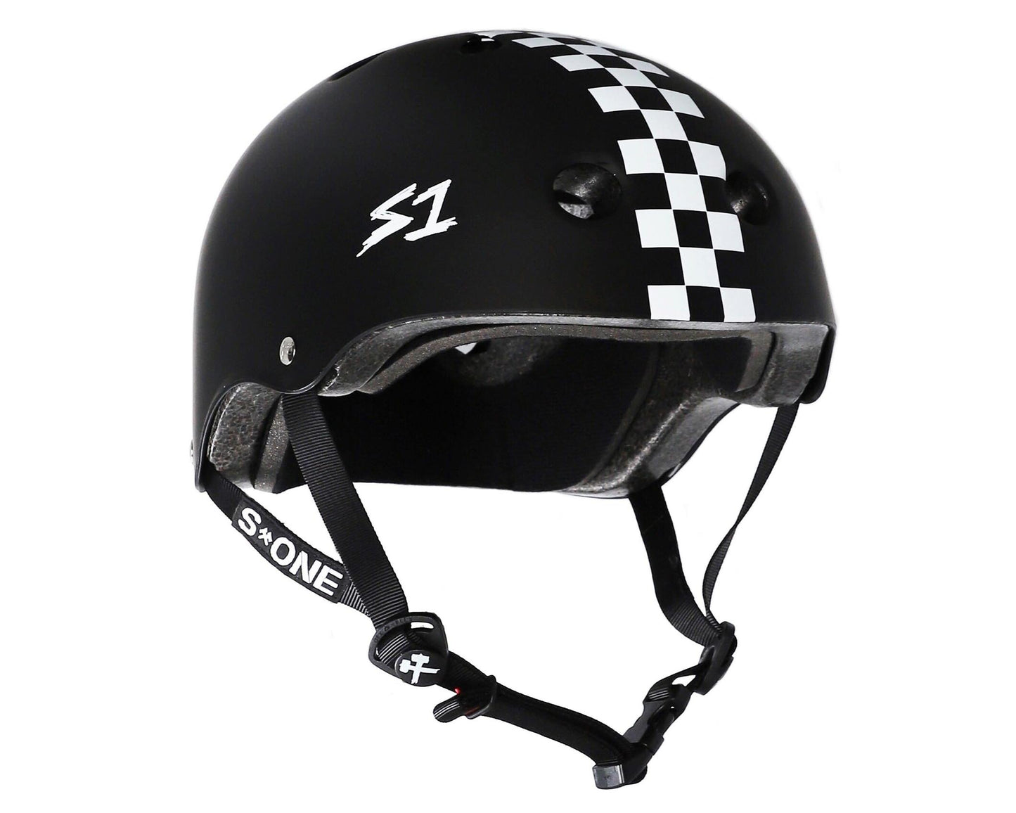 S1 Lifer Helmet - Black Matte W/ Checkers